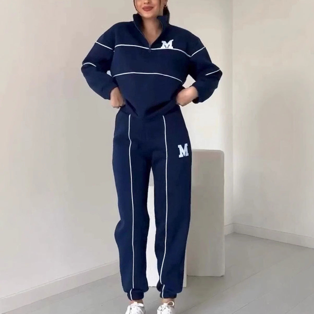 New Style Letter Long Sleeve Trousers Casual Sports Suit