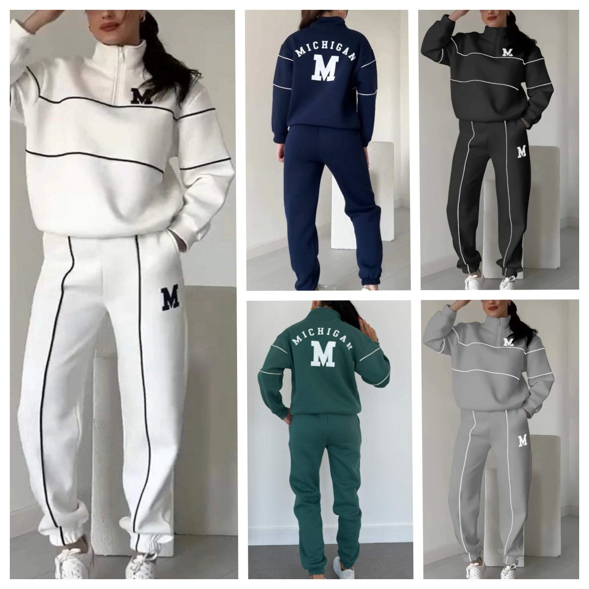 New Style Letter Long Sleeve Trousers Casual Sports Suit