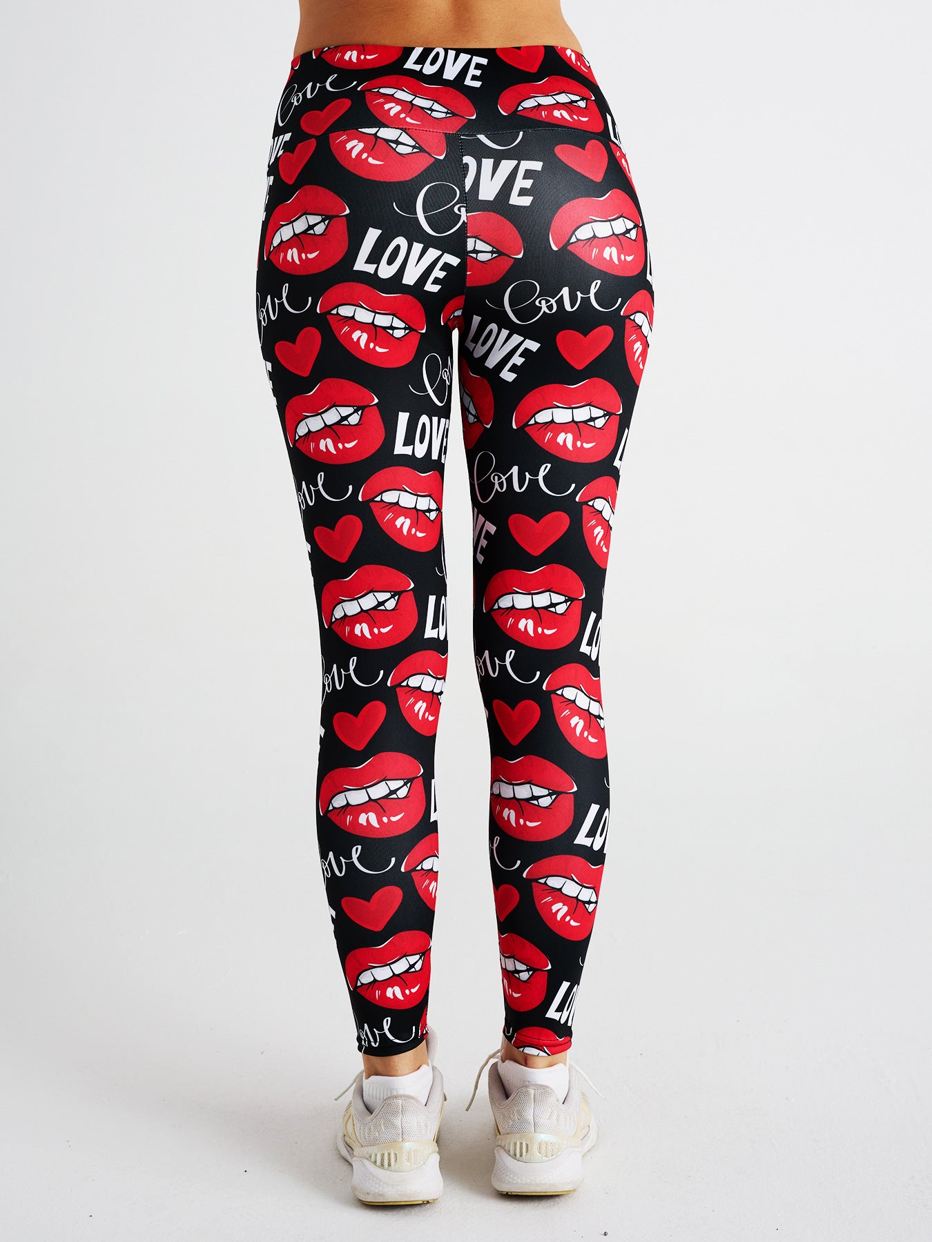 LoveSexy Lip Print High Waist Sports Fitness Yoga Pants