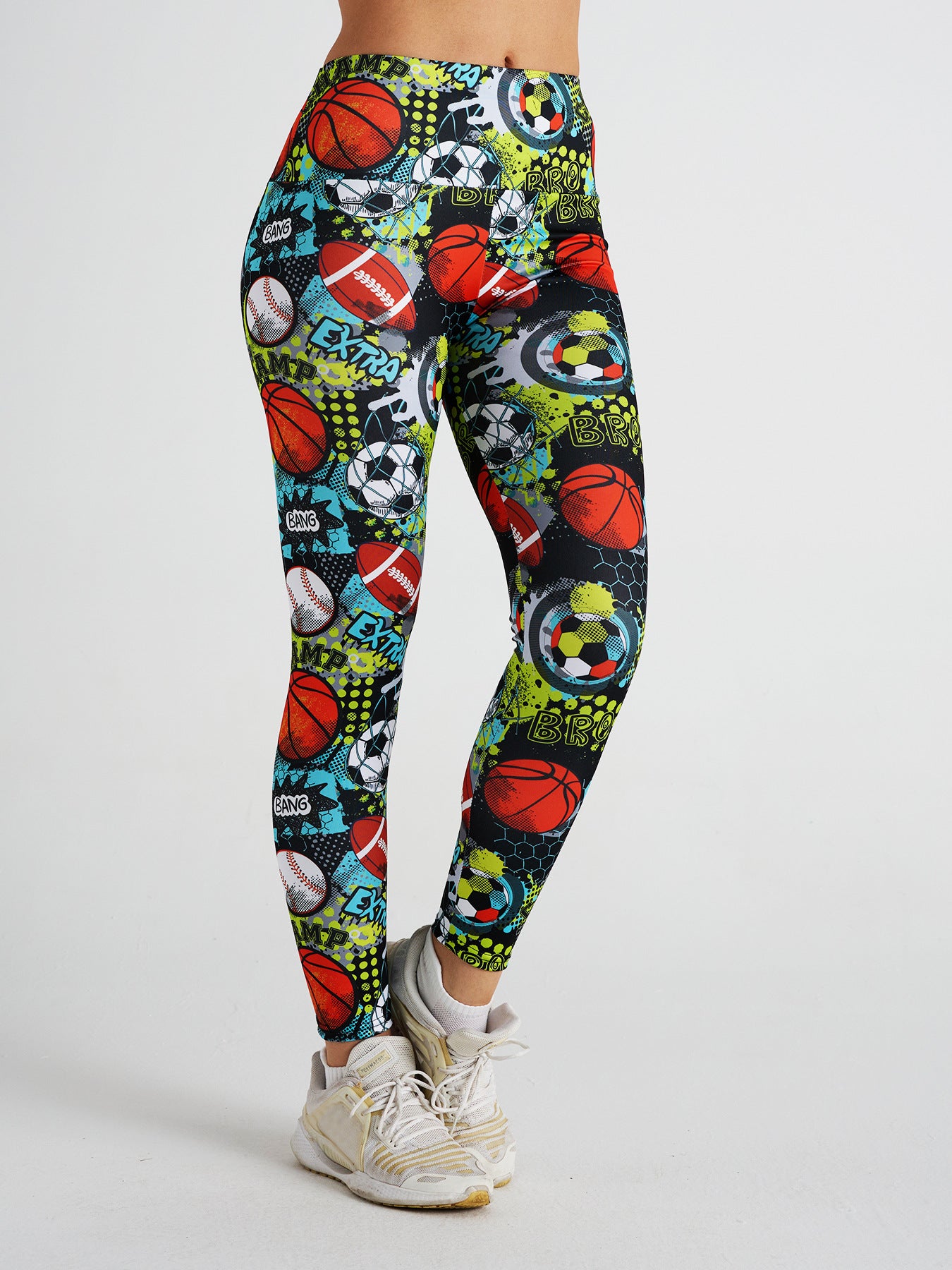 Football and Rugby Printed High Waist Sports Fitness Yoga Pants