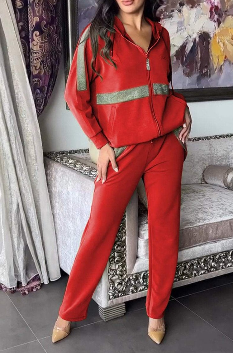 Comfortable Casual Long-sleeved Trousers Sweatshirt Trousers Two-piece Suit