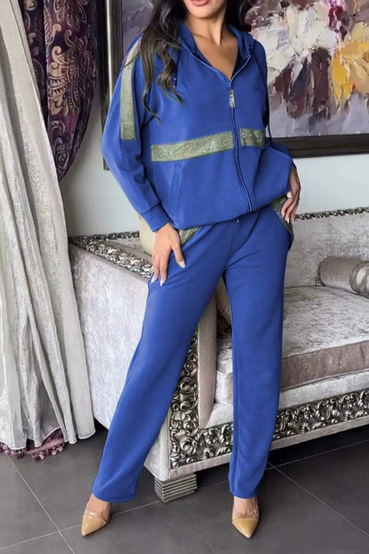 Comfortable Casual Long-sleeved Trousers Sweatshirt Trousers Two-piece Suit