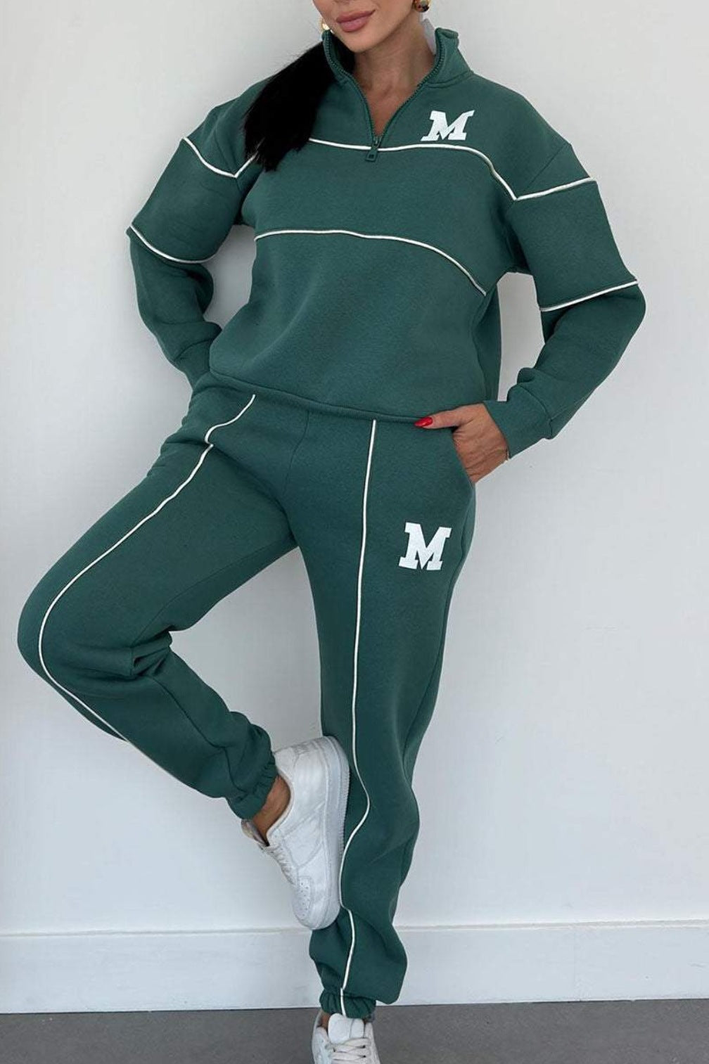 New Style Letter Long Sleeve Trousers Casual Sports Suit