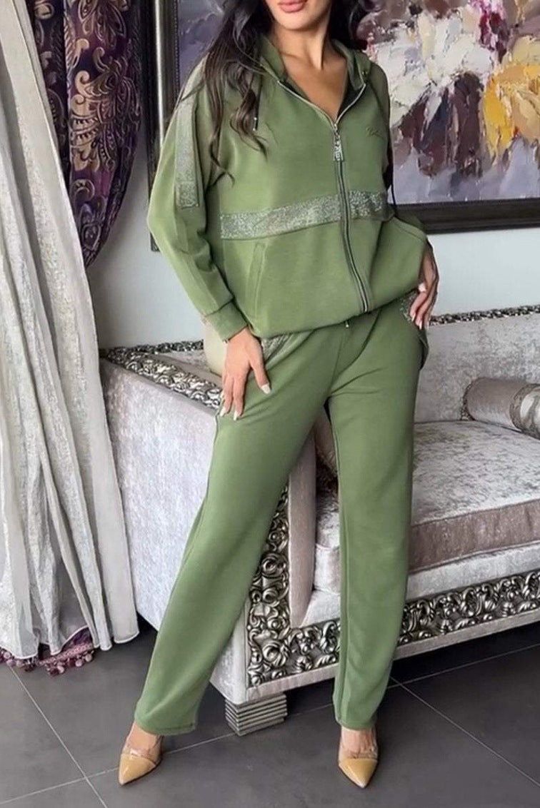 Comfortable Casual Long-sleeved Trousers Sweatshirt Trousers Two-piece Suit