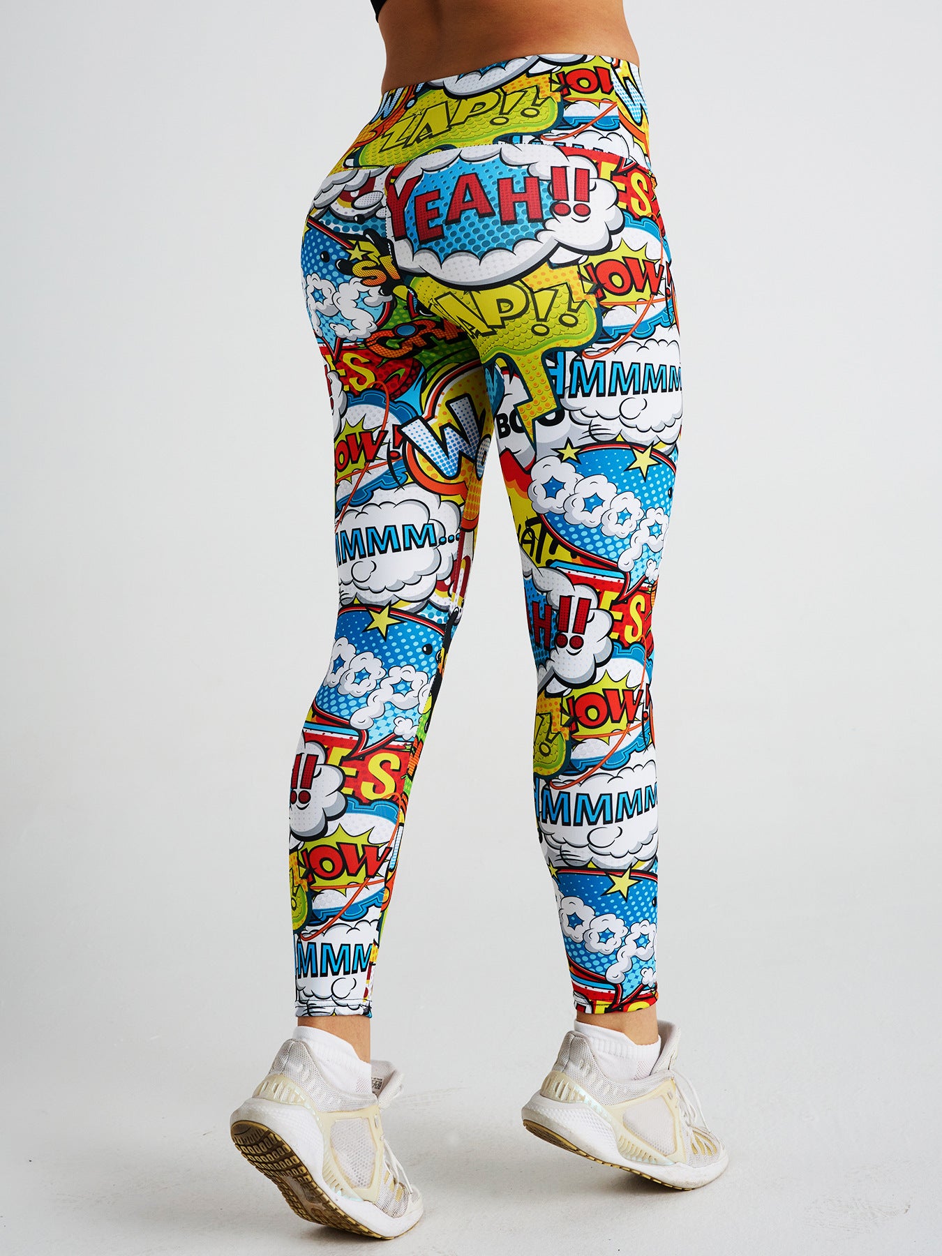 Cartoon Digital Print High Waist Sports Fitness Yoga Pants