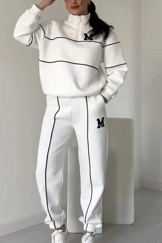 New Style Letter Long Sleeve Trousers Casual Sports Suit