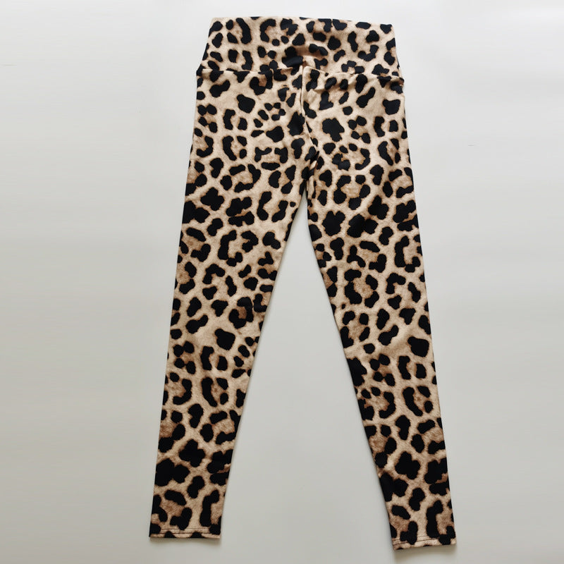 Classic Leopard Print High Waisted Sports Fitness Yoga Pants