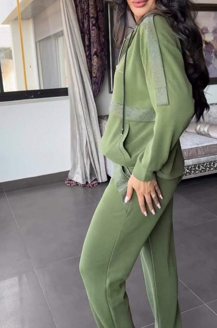 Comfortable Casual Long-sleeved Trousers Sweatshirt Trousers Two-piece Suit