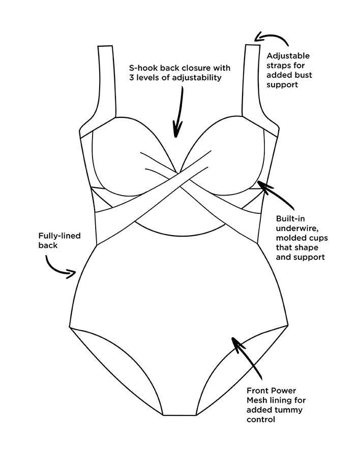 FULLFITALL - Multi Cut Out Underwire One Piece Swimsuit